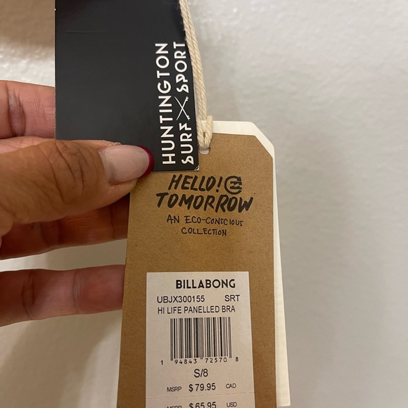 NWT Billabong Women's Hi Life Panelled Bra Bikini Top size Smalll - Picture 11 of 13